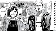 Shimizu and Tanaka as seen in Haikyu!! manga (Image via Shueisha)